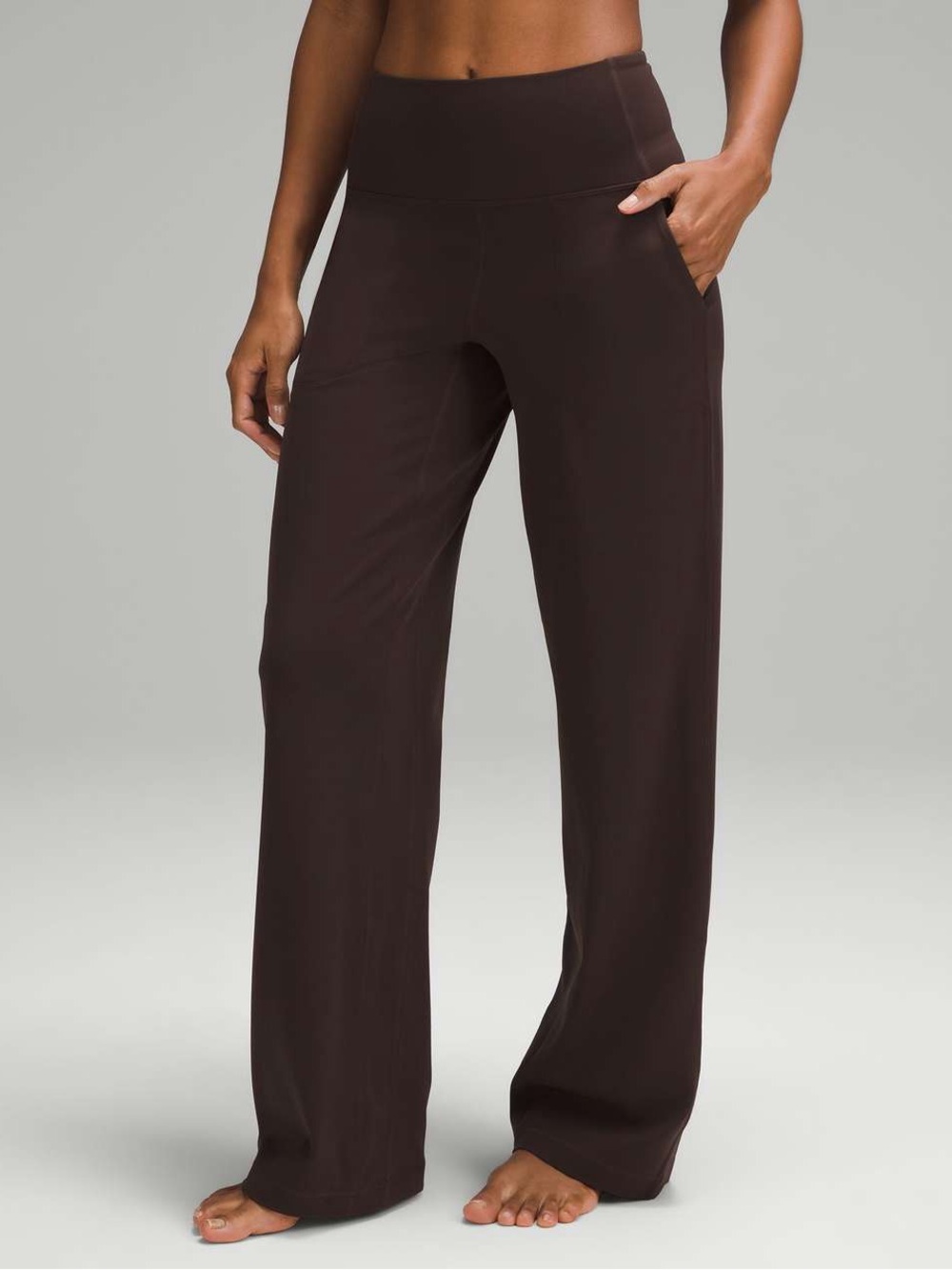 Lululemon Align High-Rise Wide-Leg Pant Size 6 Espresso Brown 33”